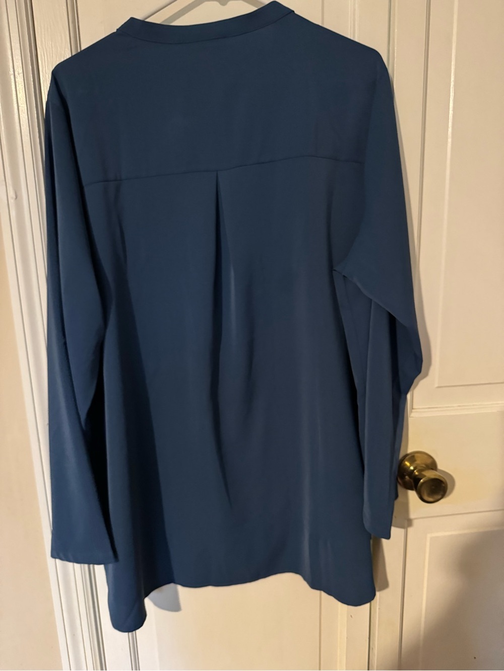 Fornex Deep Teal 3/4 Zip-Front Blouse Shirt. Dress up or down. NEW WITH TAGS. - Picture 3 of 9